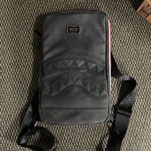 Sprayground Suede Shark Smartpack Limited Edition Laptop Bag Black and Red